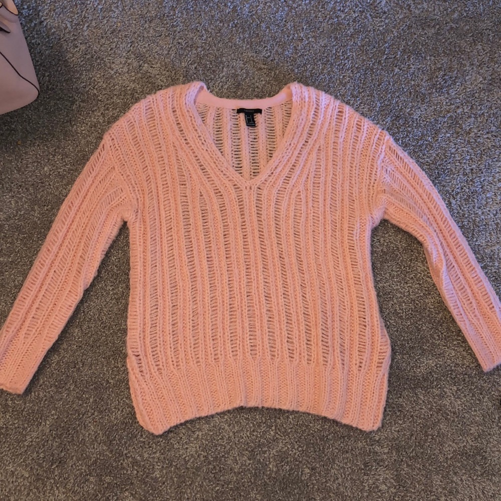 oversized see through holes sweater